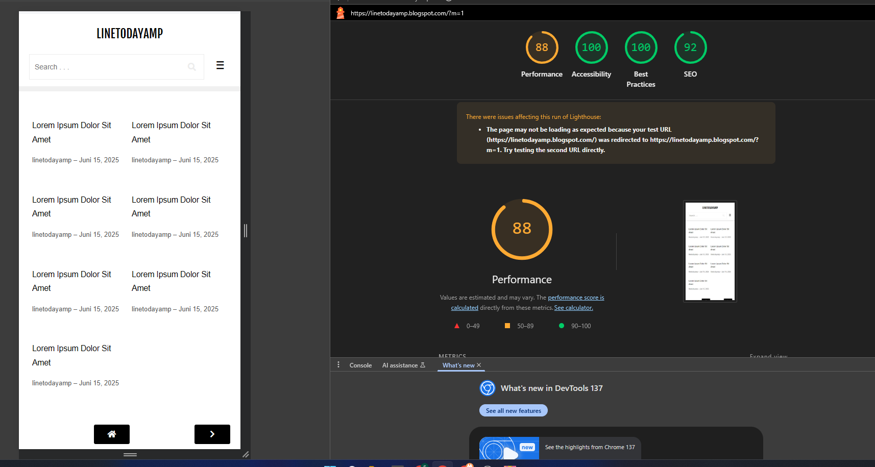 Template Blogger AMP Line Today
