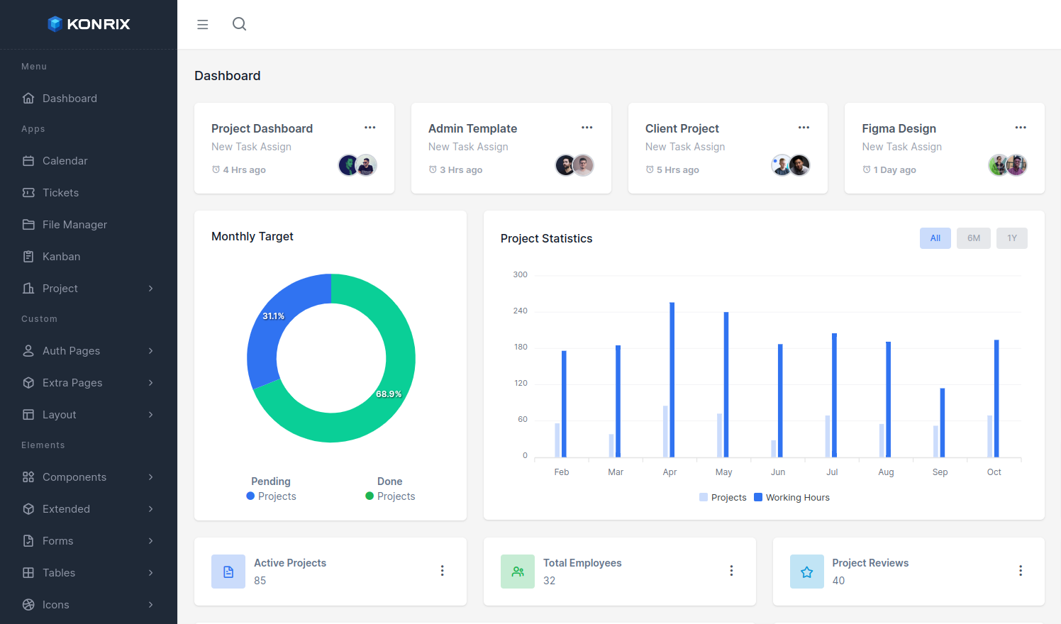 Konrix – Django Tailwind Admin Dashboard Template
